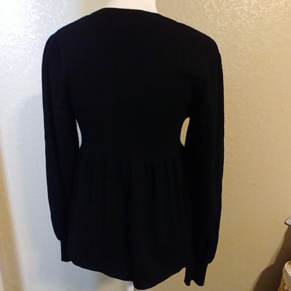 Dark Navy Ribbed Sweater - Picture 3 of 4